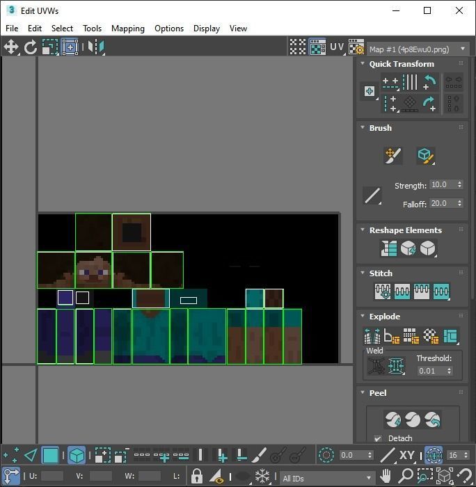 Walking Minecraft Steve 3D model_39