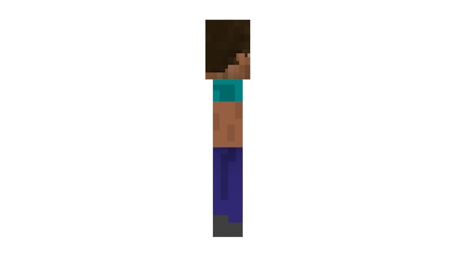 Walking Minecraft Steve 3D model_20
