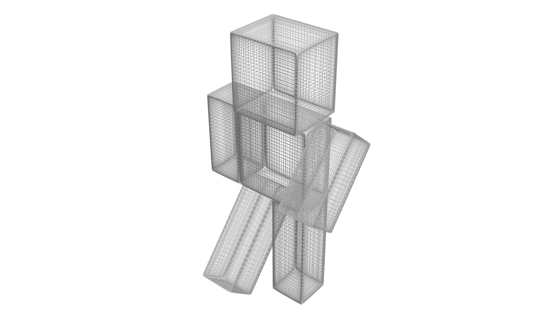 Walking Minecraft Steve 3D model_26