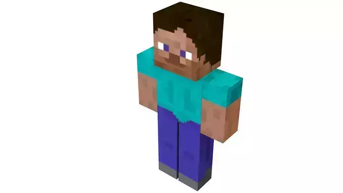 Walking Minecraft Steve 3D model