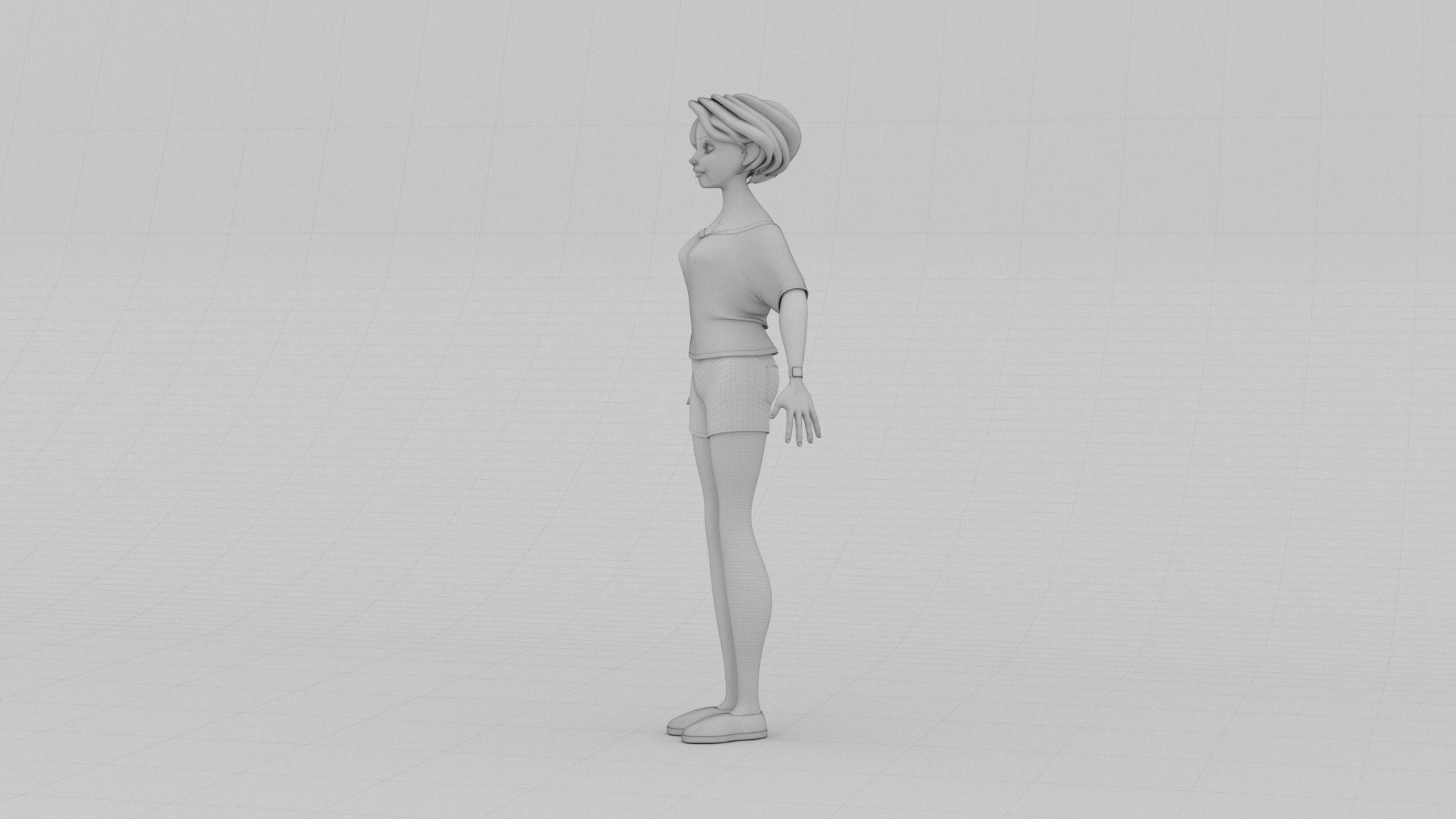 3D model CARTOON GIRL VR / AR / low-poly | CGTrader