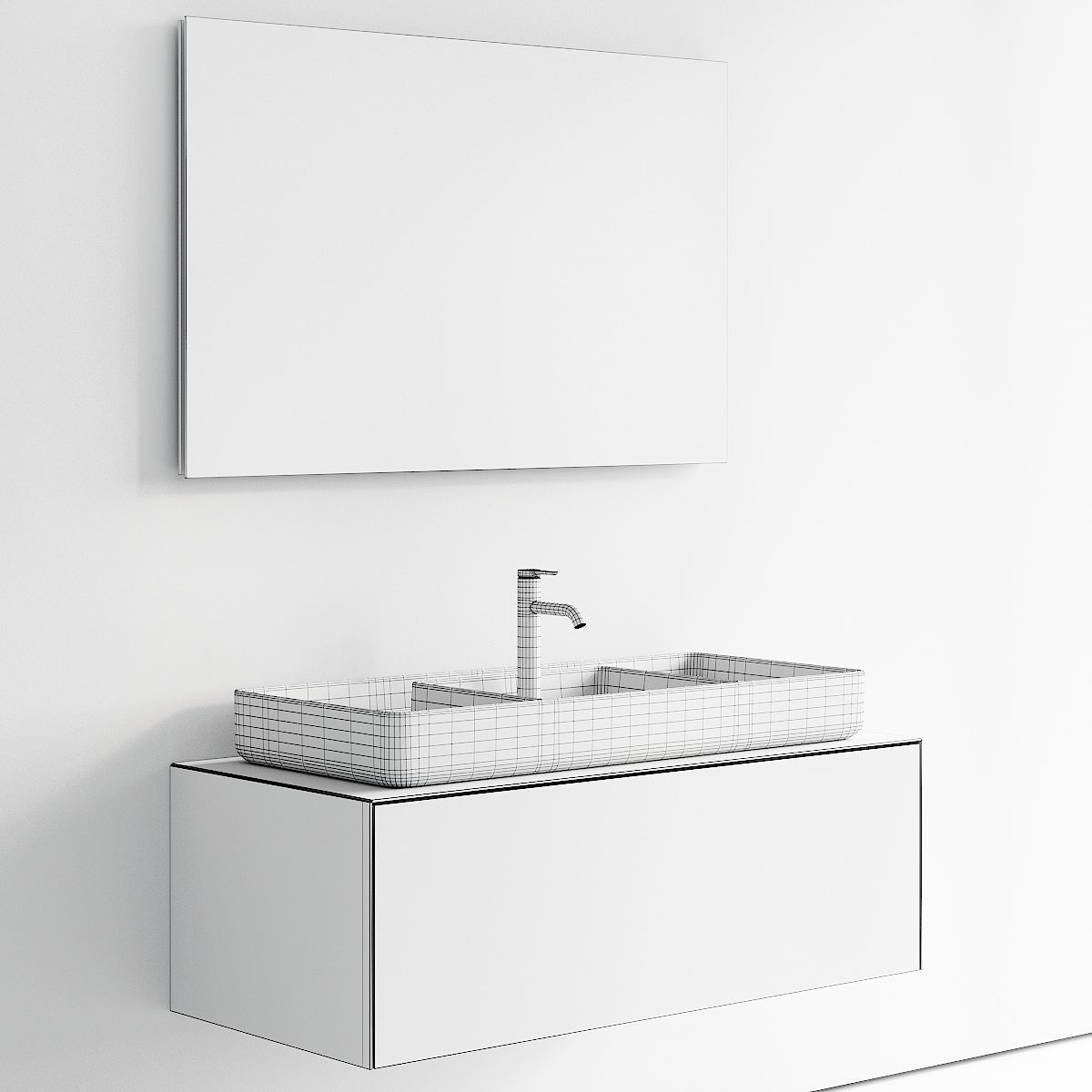 Duravit Bento Stark Vanity Unit Set 1 3D model_4