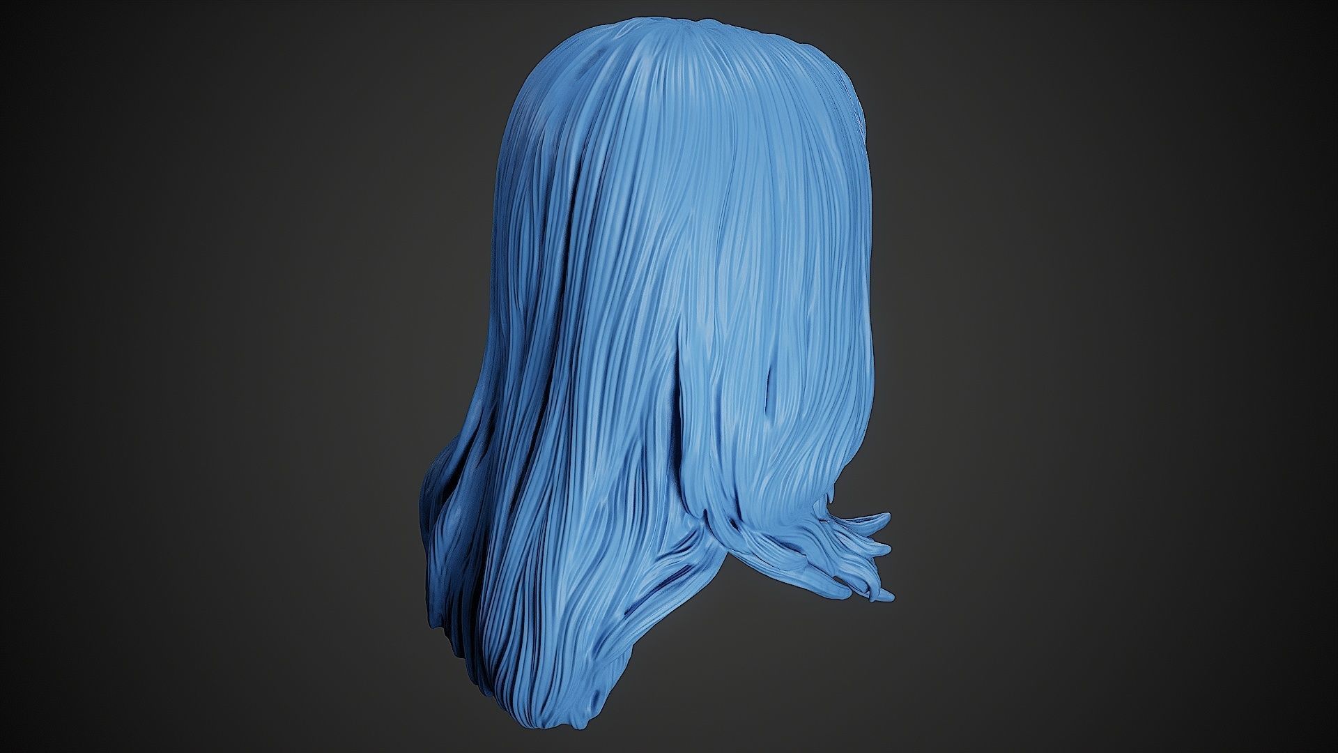 Detailed Hair Sculpt 06 3D print model_3