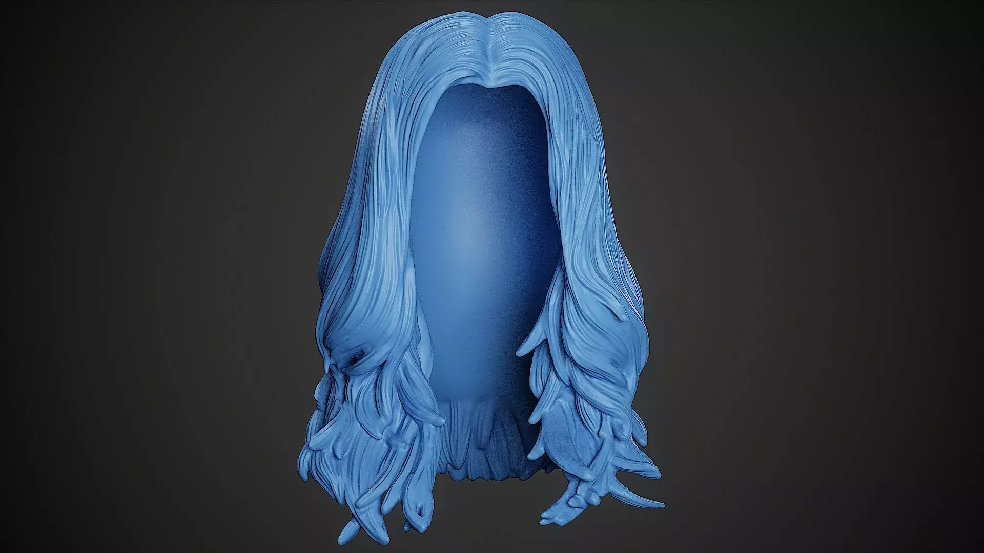 Detailed Hair Sculpt 06 3D print model_0