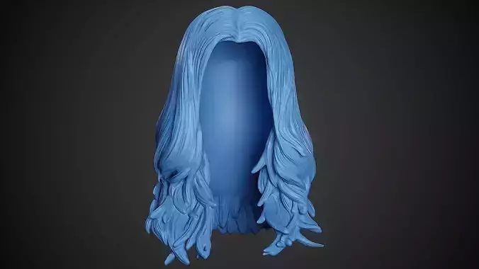 Detailed Hair Sculpt 06 3D print model
