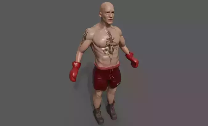 Boxing man model