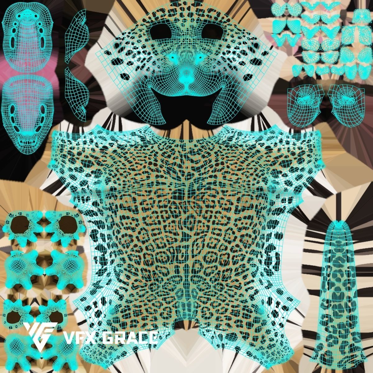 Jaguar-Panthera Onca- Animated   VFX Grace 3D model_19