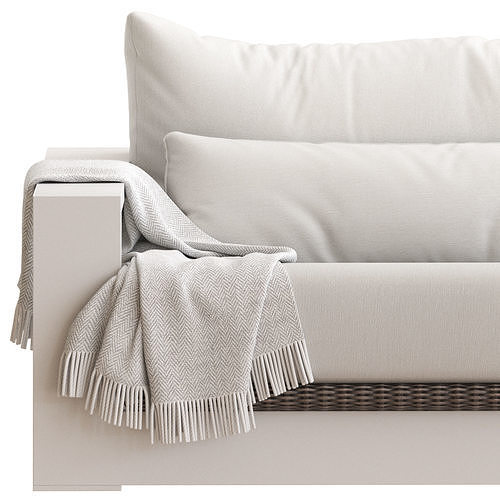 Coco Republic Cuba Outdoor Sofa 3D model 5