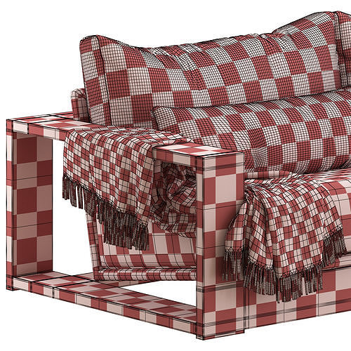 Coco Republic Cuba Outdoor Sofa 3D model 6