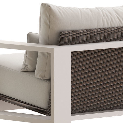 Coco Republic Cuba Outdoor Sofa 3D model 4