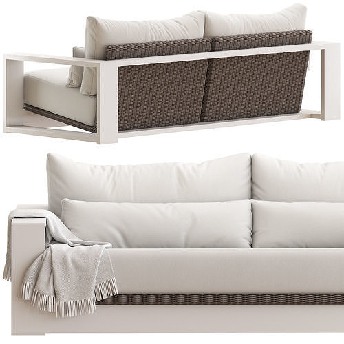 Coco Republic Cuba Outdoor Sofa 3D model 3