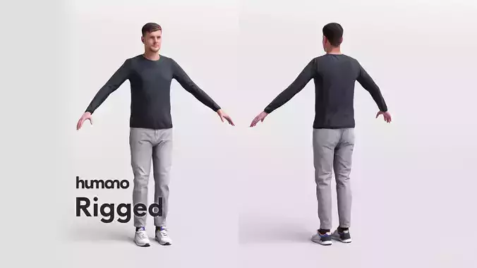 Rigged casual man - sweter and trousers - 056-2632