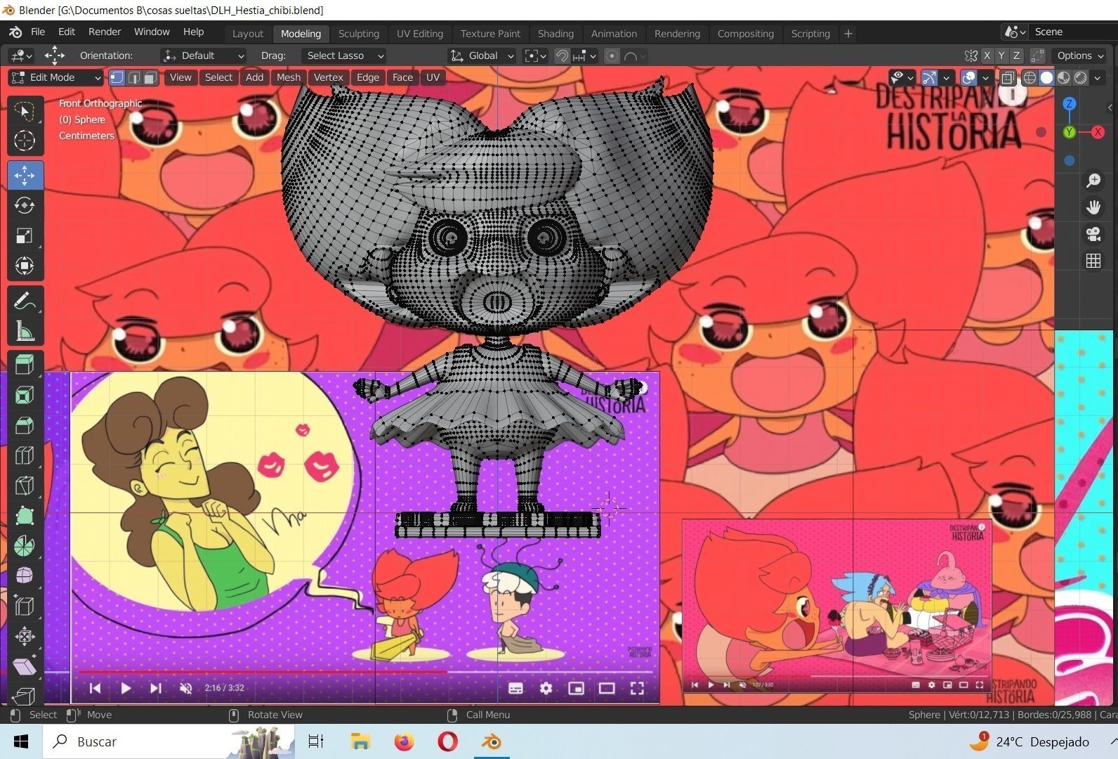 Hestia chibi Destripando la Historia Ripping History 3D print model_1