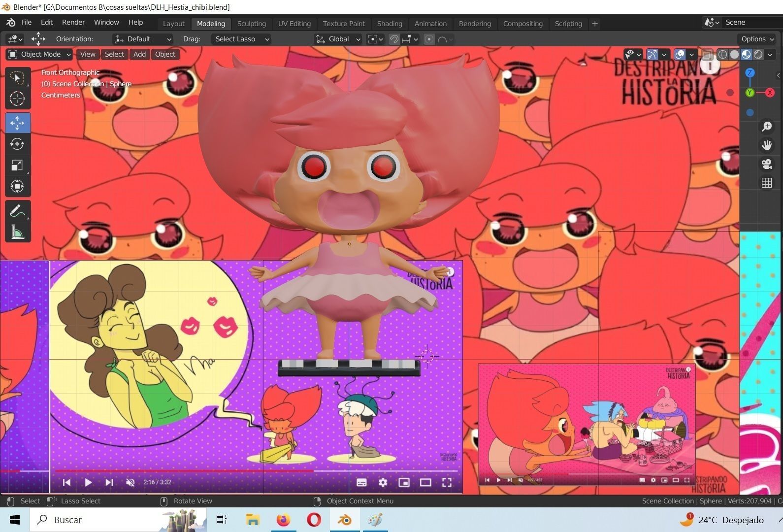 Hestia chibi Destripando la Historia Ripping History 3D print model_2