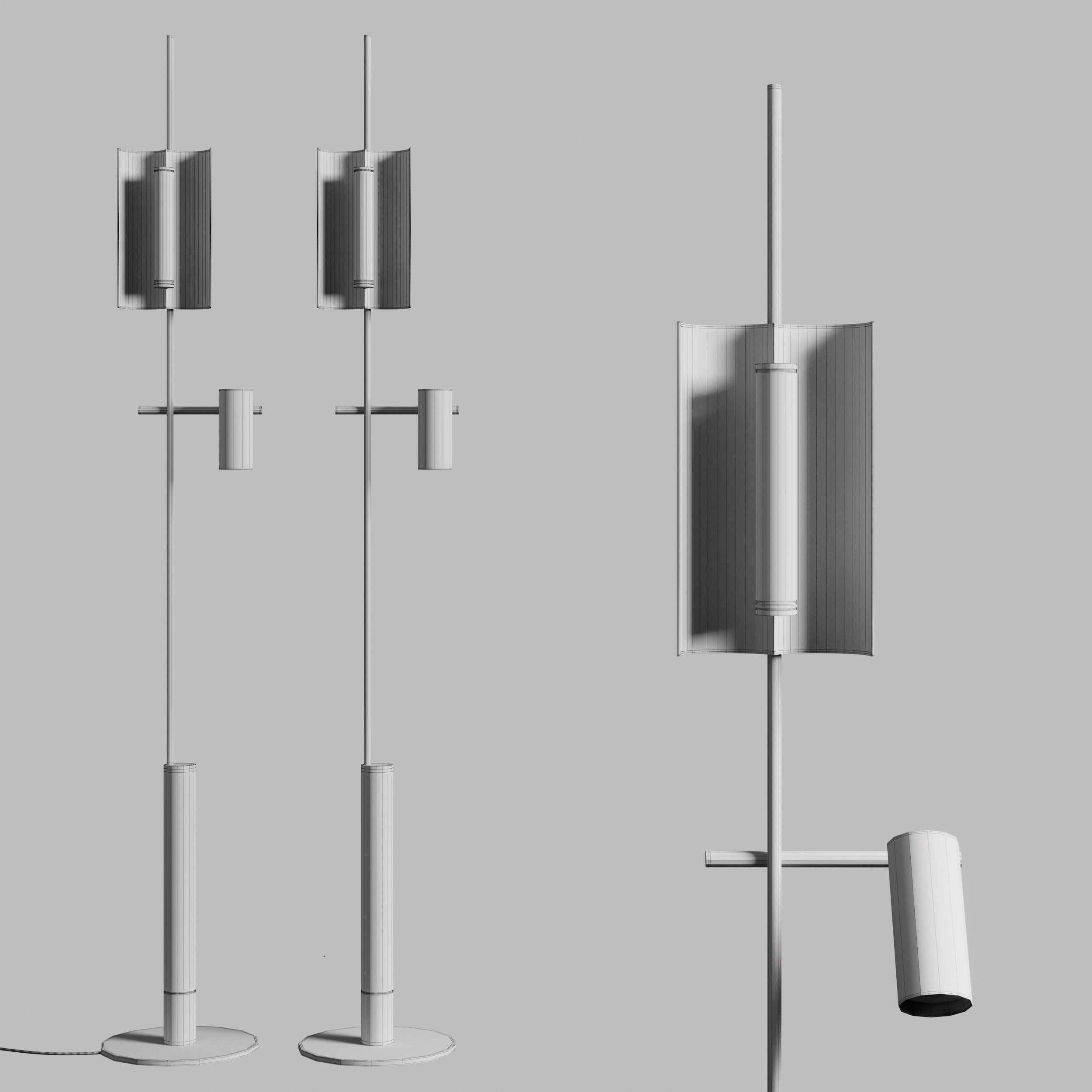 Typography Floor Lamp by Rakumba Low-poly 3D model_1