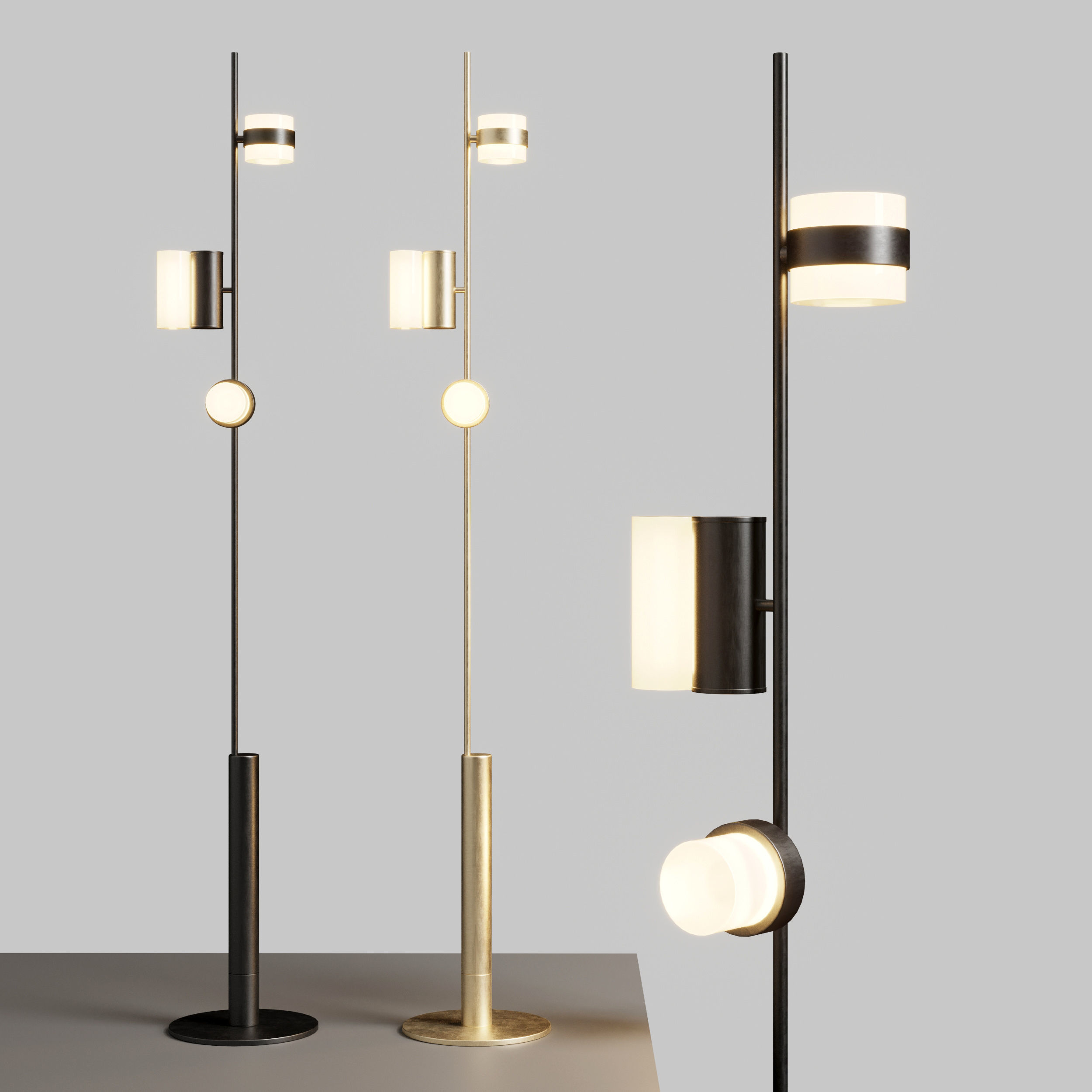 Typography Floor Lamp by Rakumba Low-poly 3D model_1