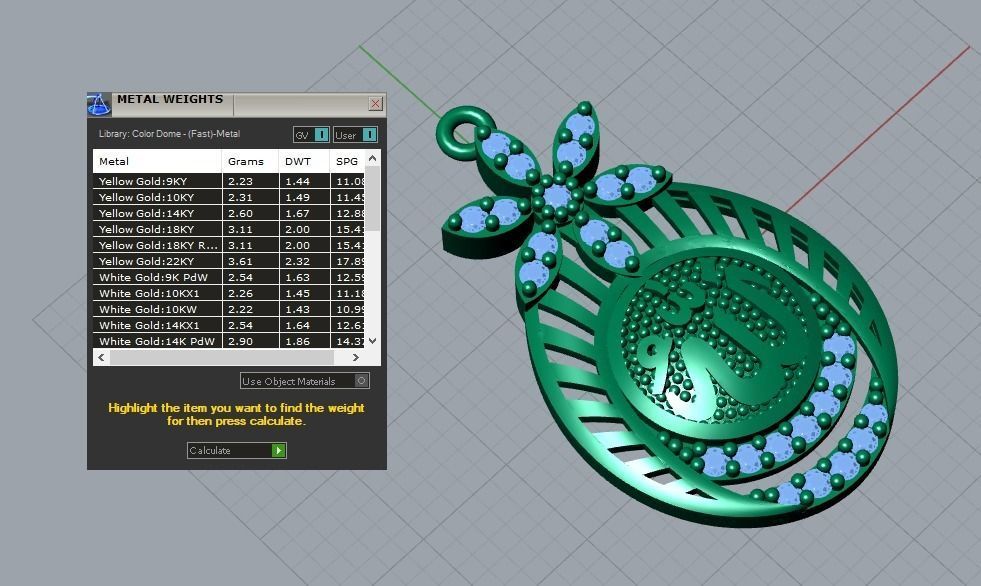 allah pendant 3D print model_5