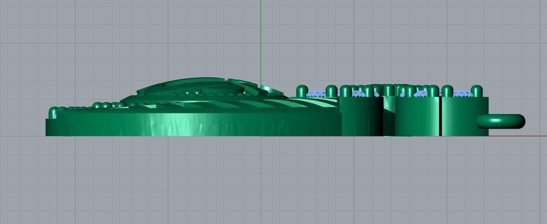 allah pendant 3D print model_10