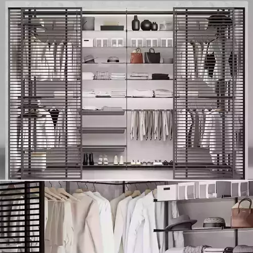 Velaria Sliding partition wardrobe system wardrobe clothes