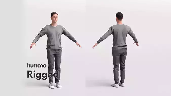 Rigged casual man - sweter and trousers - 053-2187