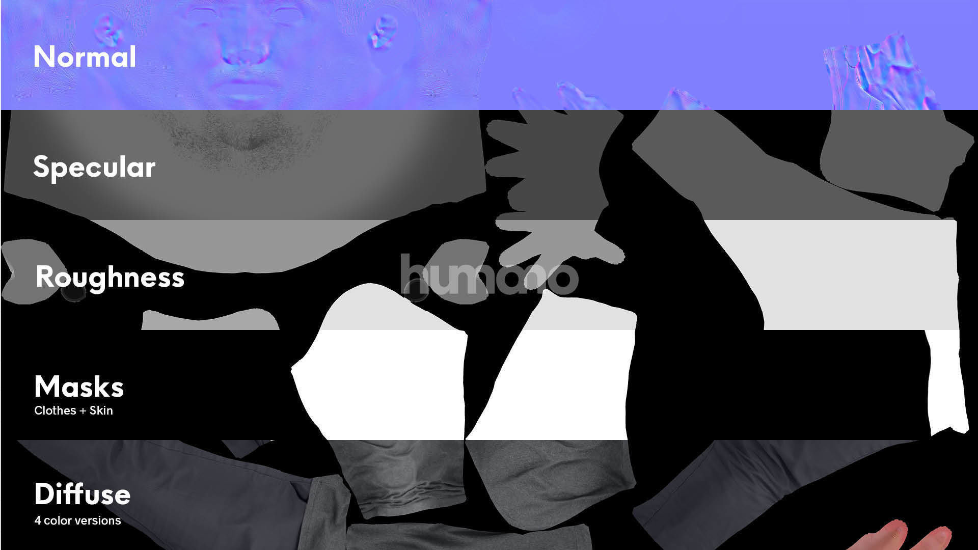 Rigged casual man - sweter and trousers - 053-2187 3D model_7