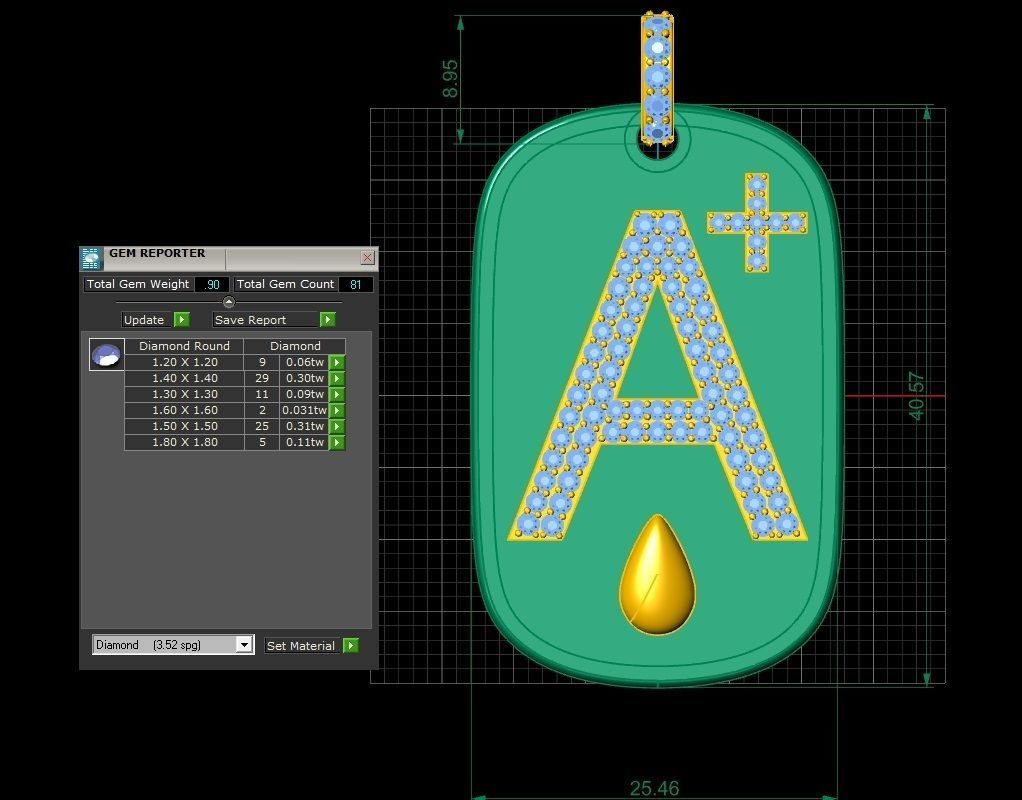 pendant type blood 3D print model_3