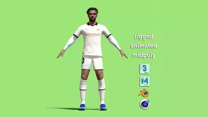 T-Pose Rigged Grealish Manchester City 23-24 3D model