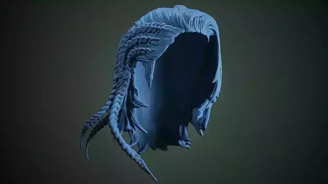 Detailed Hair Sculpt 08