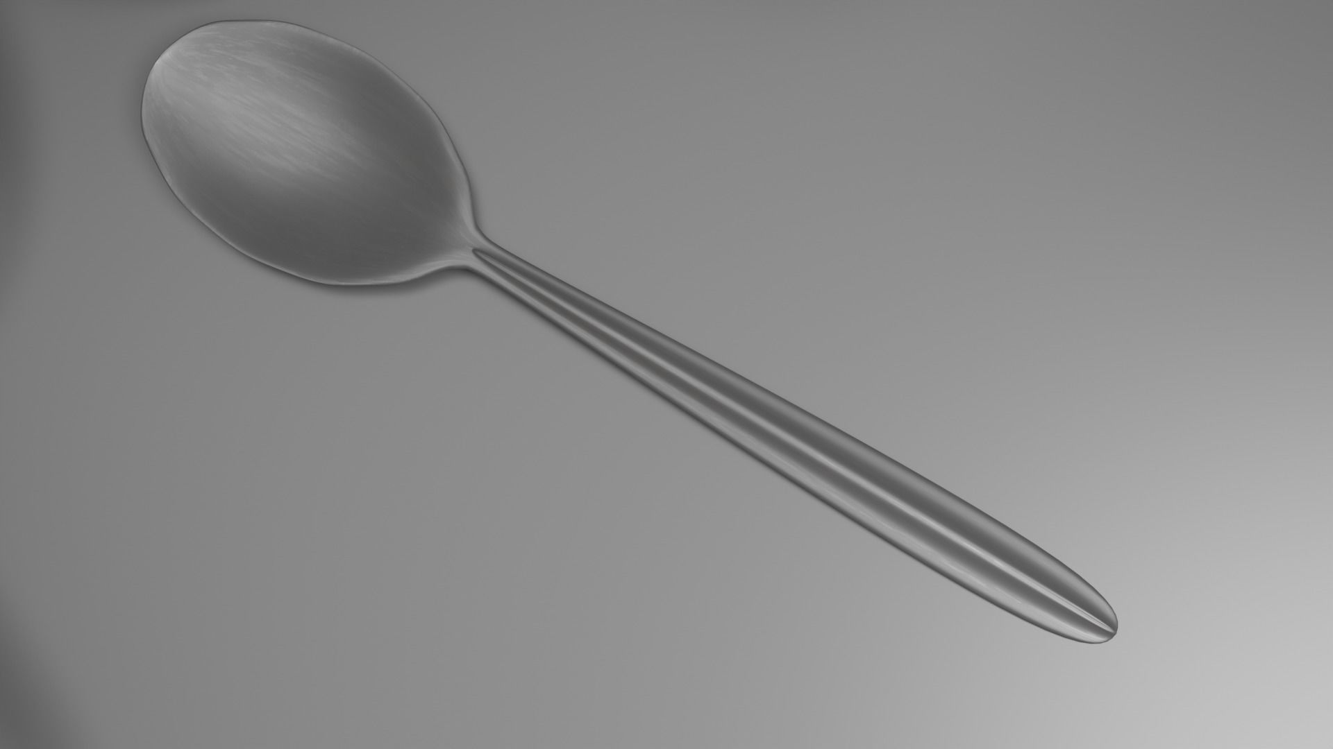 Indian Dinner Set of Steel  Low-poly 3D model_19