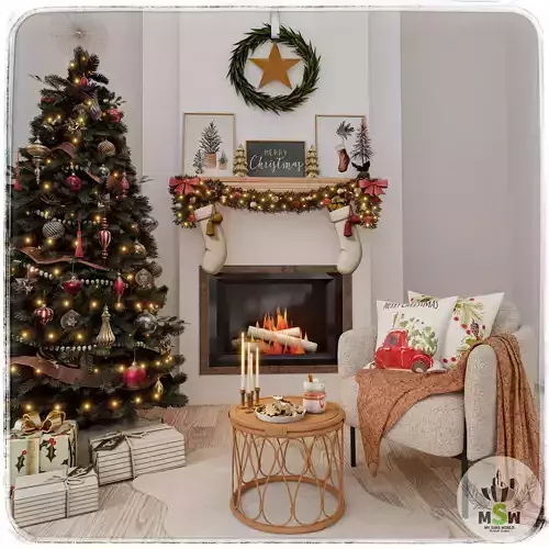 Christmas Corner 2 Blender Scene