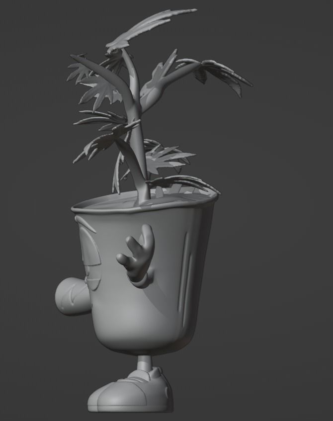 Marijuana plant smoking 3D print model 3D print model_1