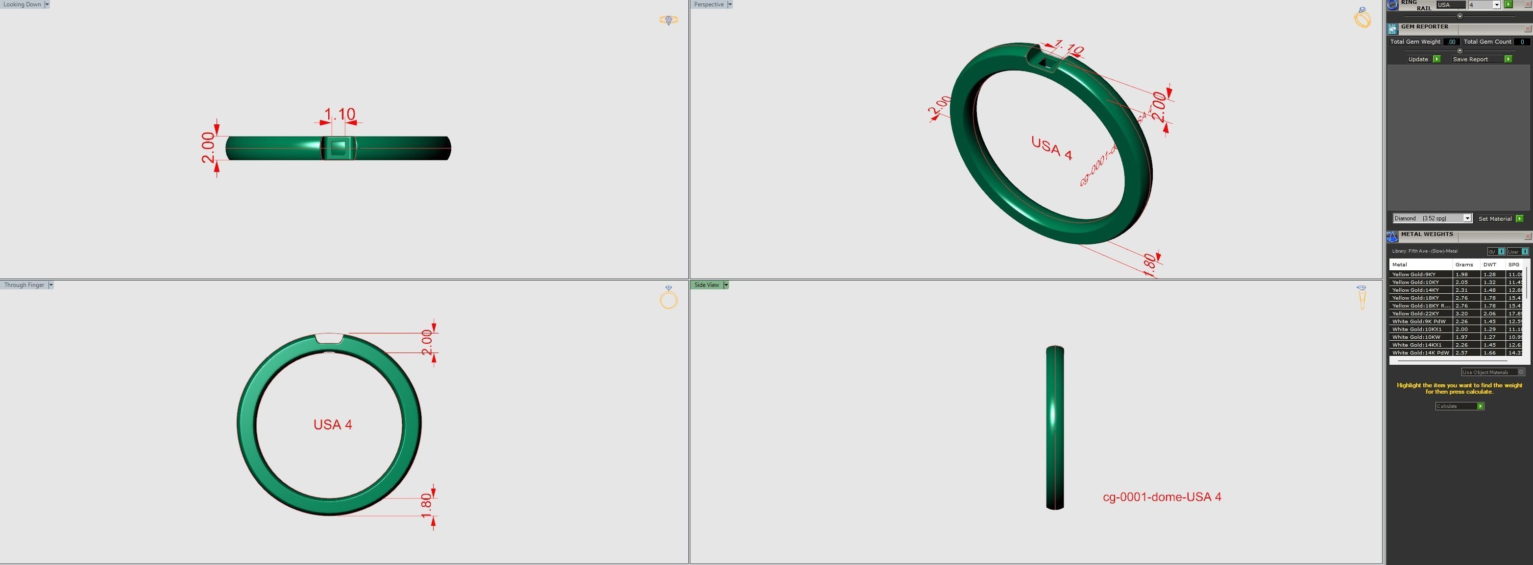 Classic Engagement rings cg-0001 3D print model_3