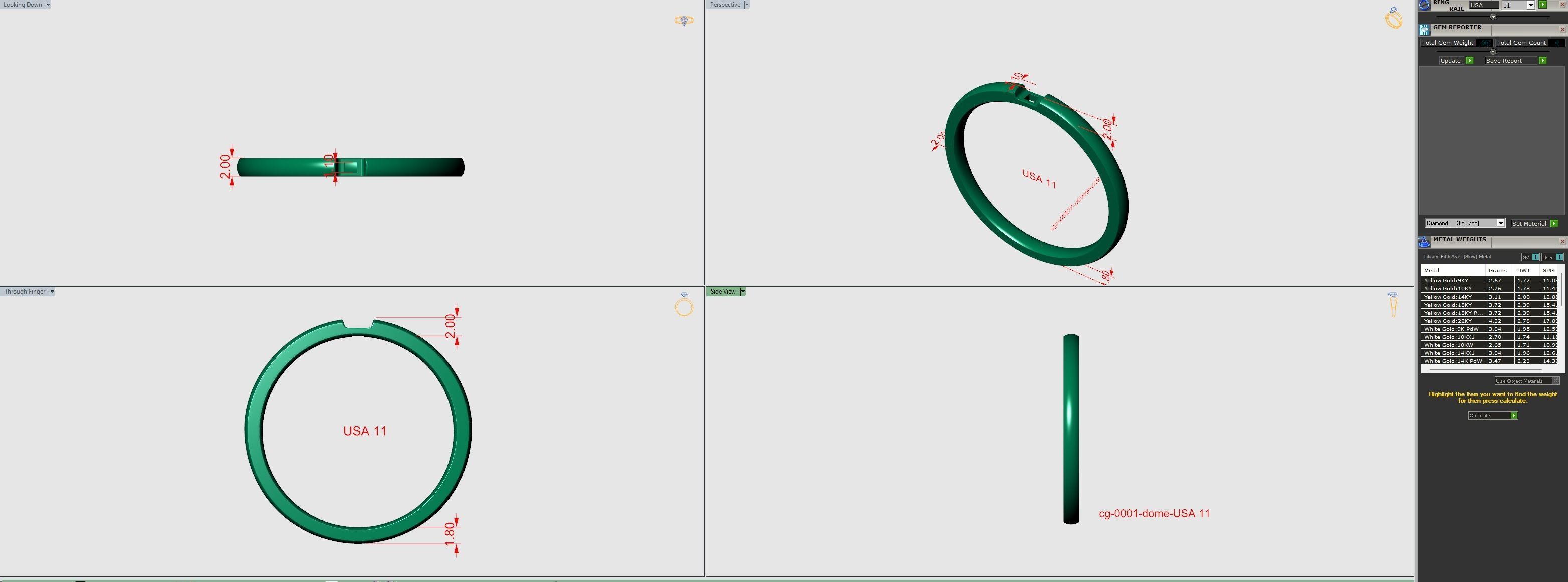 Classic Engagement rings cg-0001 3D print model_2