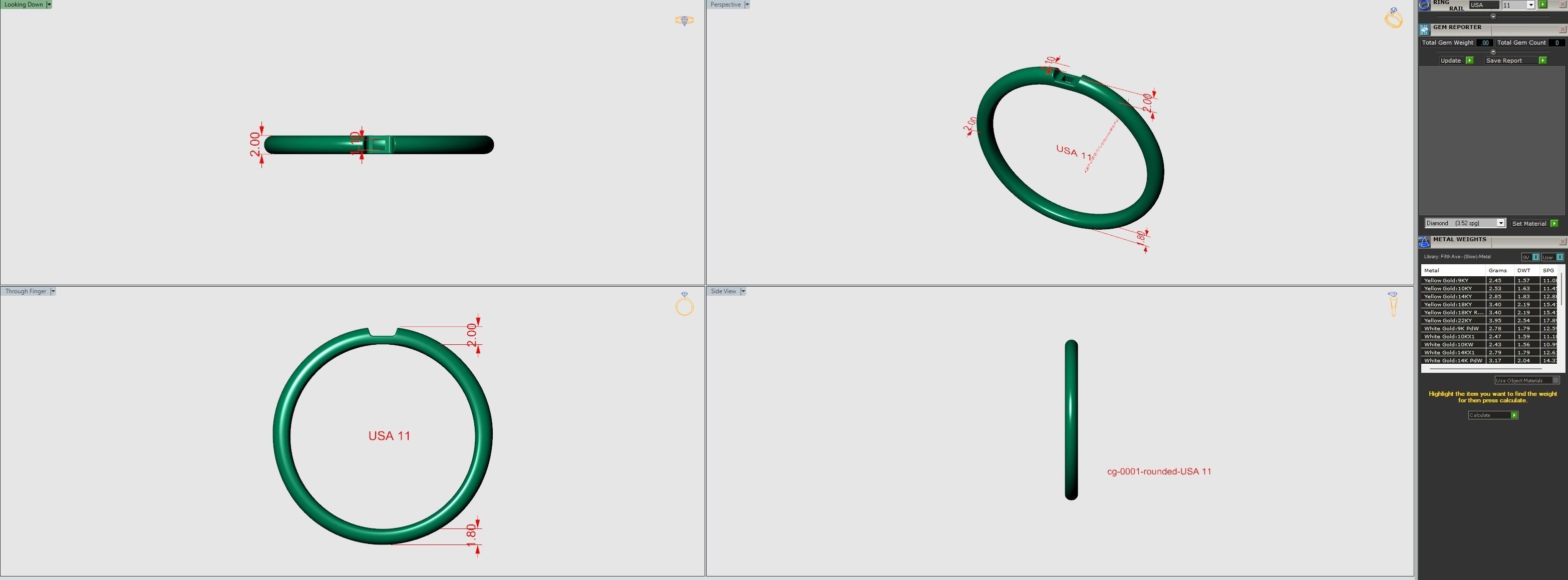 Classic Engagement rings cg-0001 3D print model_7