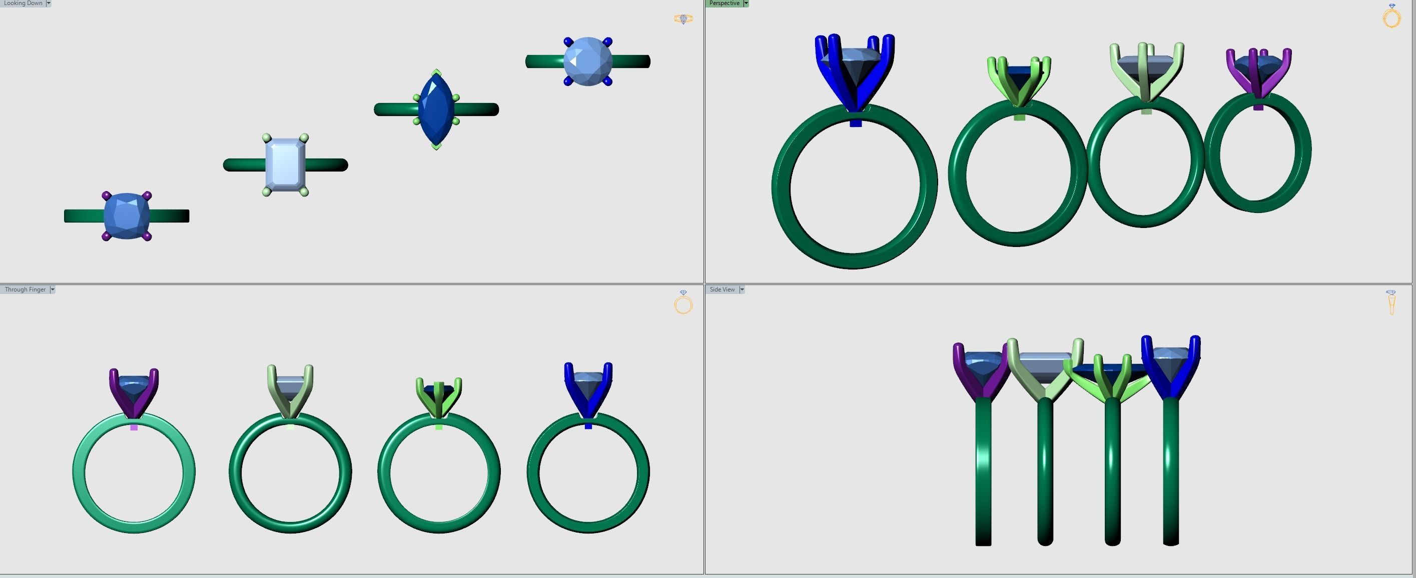 Classic Engagement rings cg-0001 3D print model_16