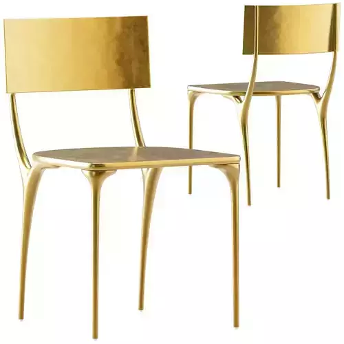 CB2 Oro Gold Outdoor Dining Chair