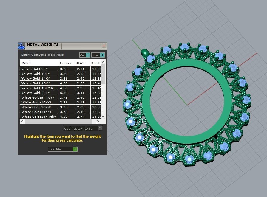 frame pendant 3D print model_4