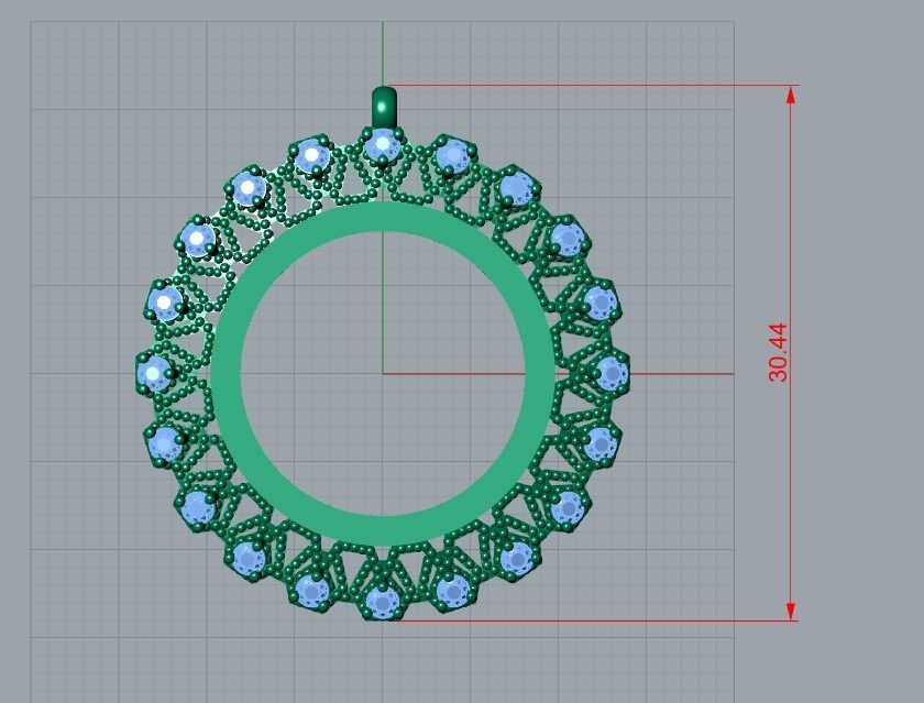 frame pendant 3D print model_6
