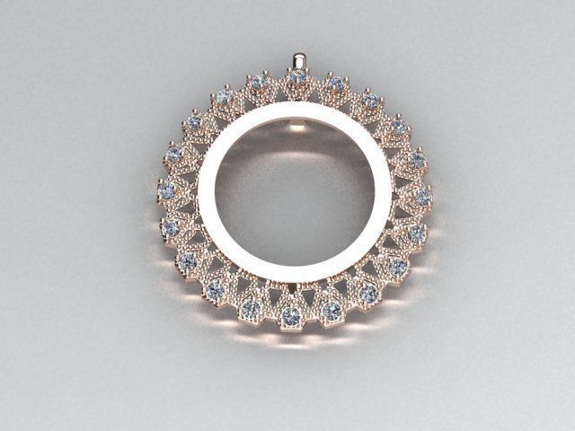 frame pendant 3D print model_2