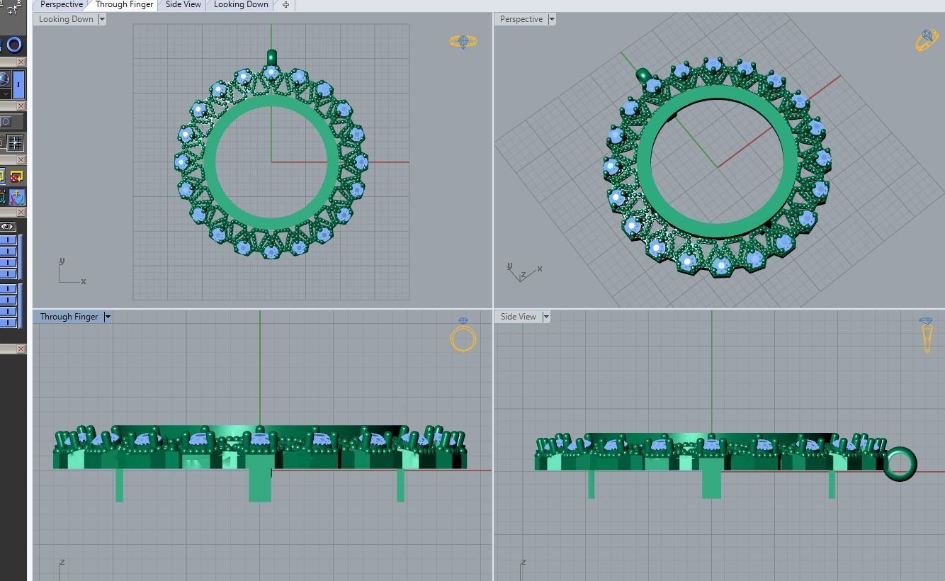 frame pendant 3D print model_3