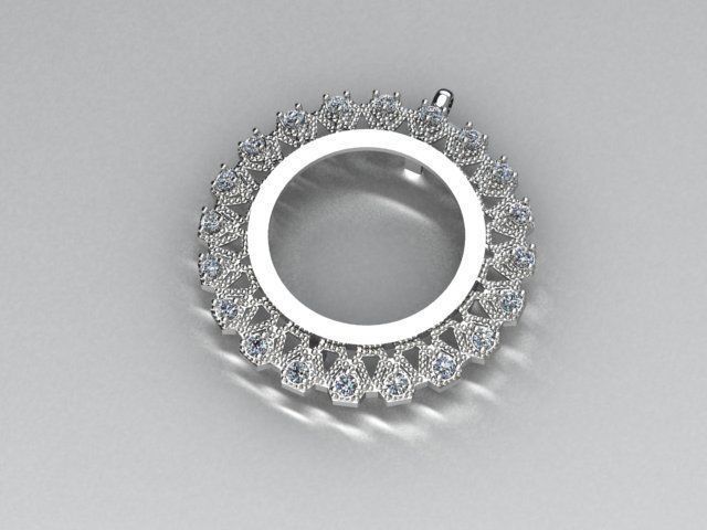 frame pendant 3D print model_1