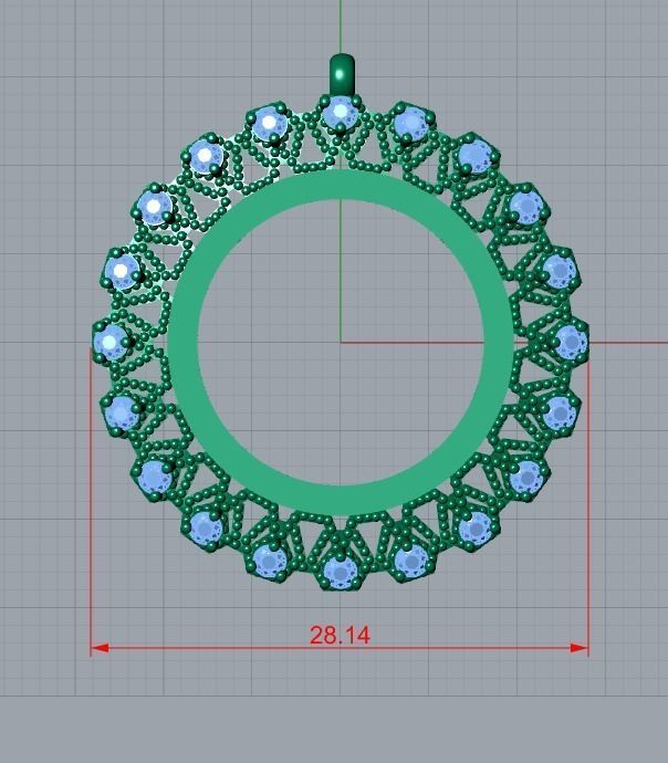 frame pendant 3D print model_7