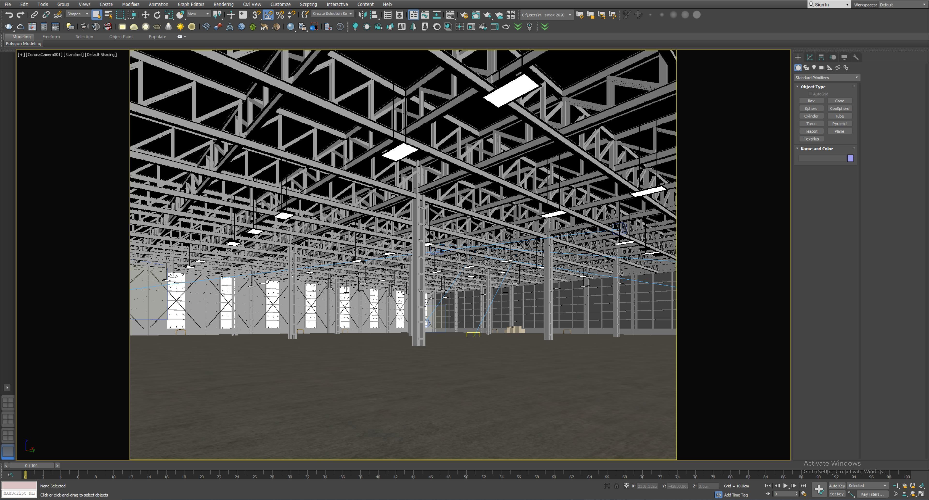 low poly warehouse 18 Low-poly 3D model_7