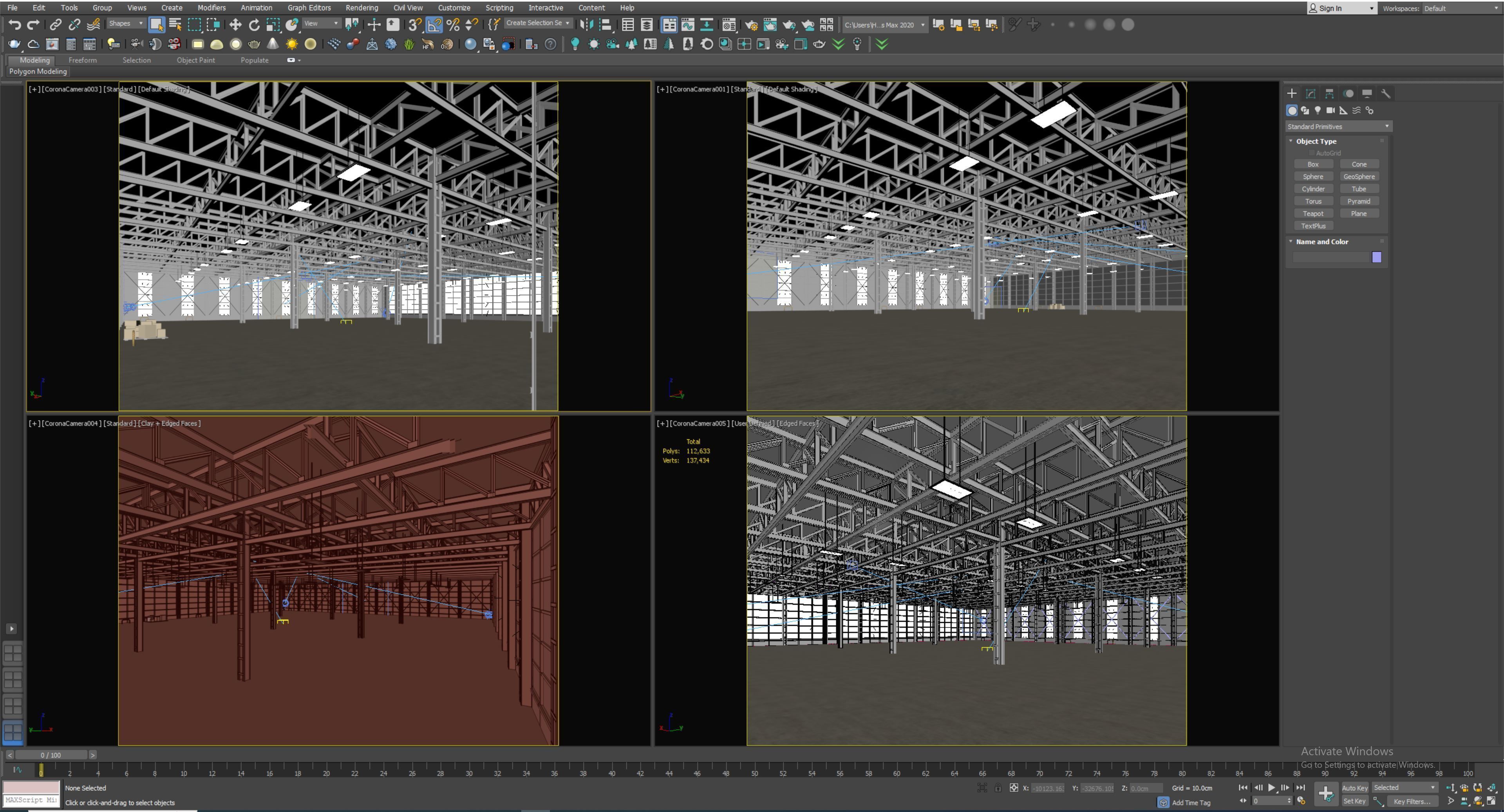 low poly warehouse 18 Low-poly 3D model_5