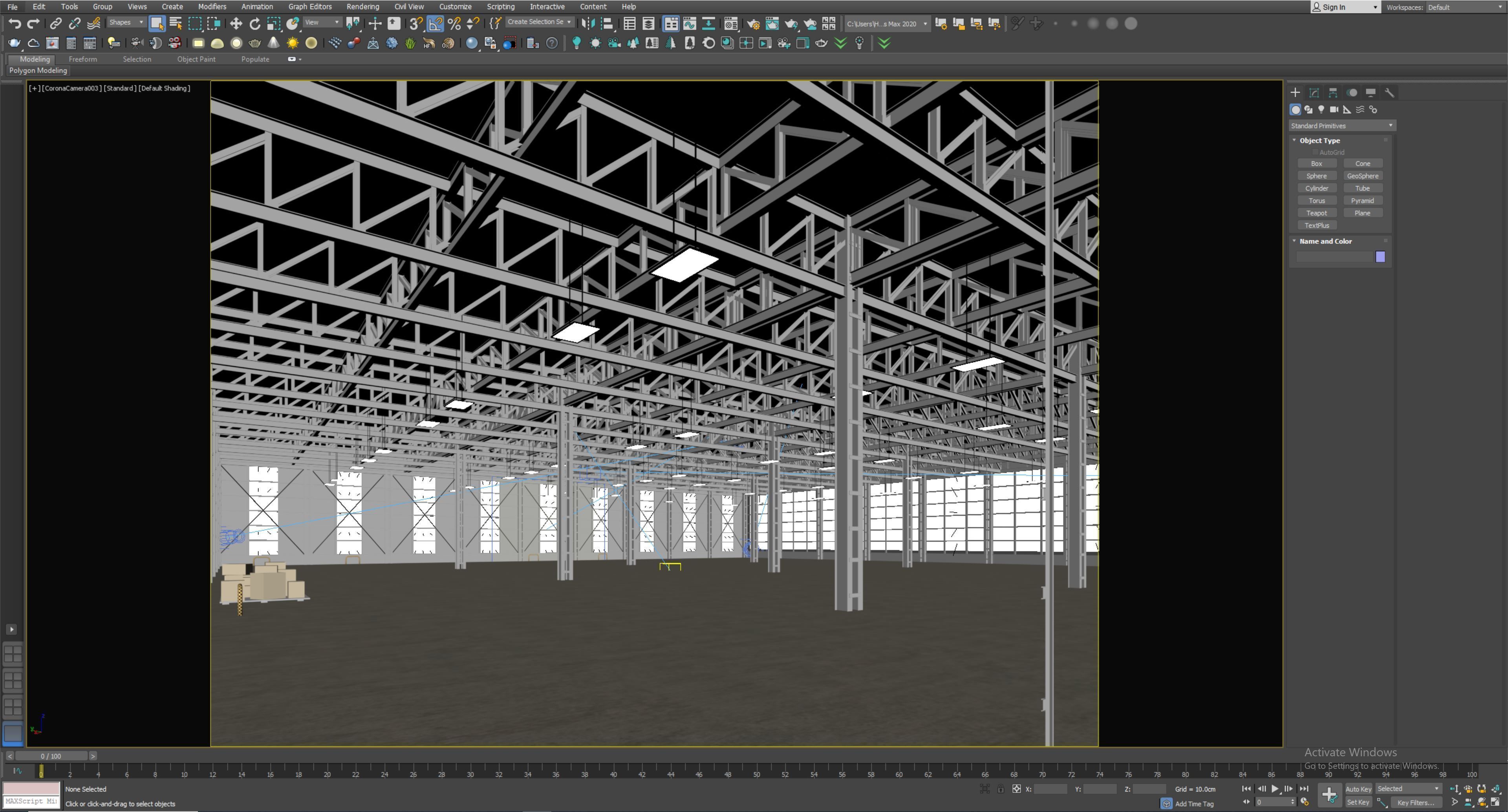 low poly warehouse 18 Low-poly 3D model_8