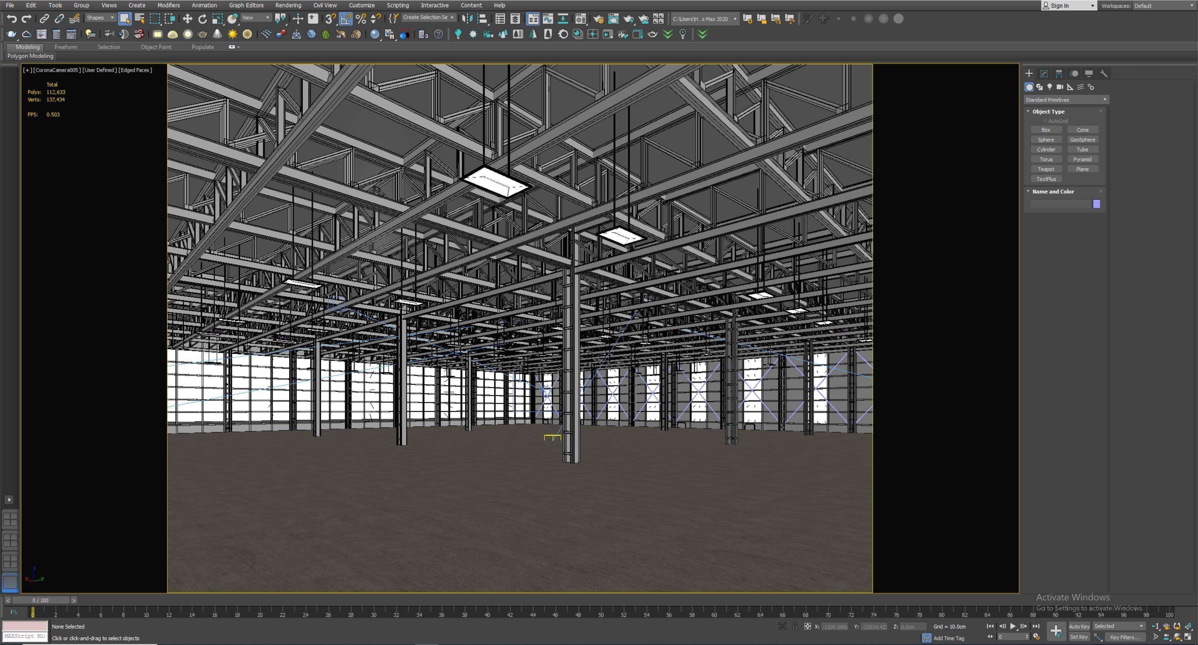 low poly warehouse 18 Low-poly 3D model_9