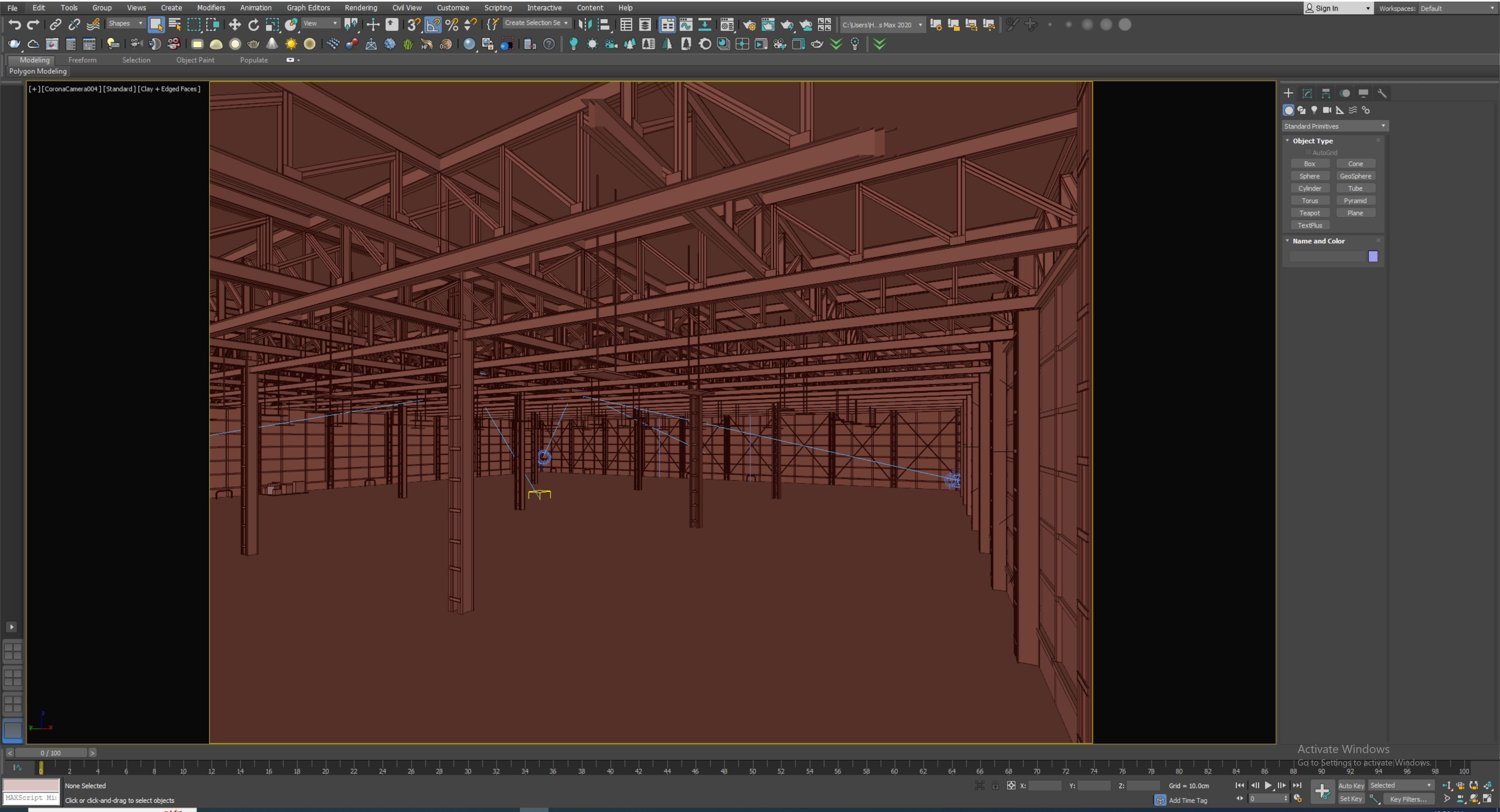 low poly warehouse 18 Low-poly 3D model_6