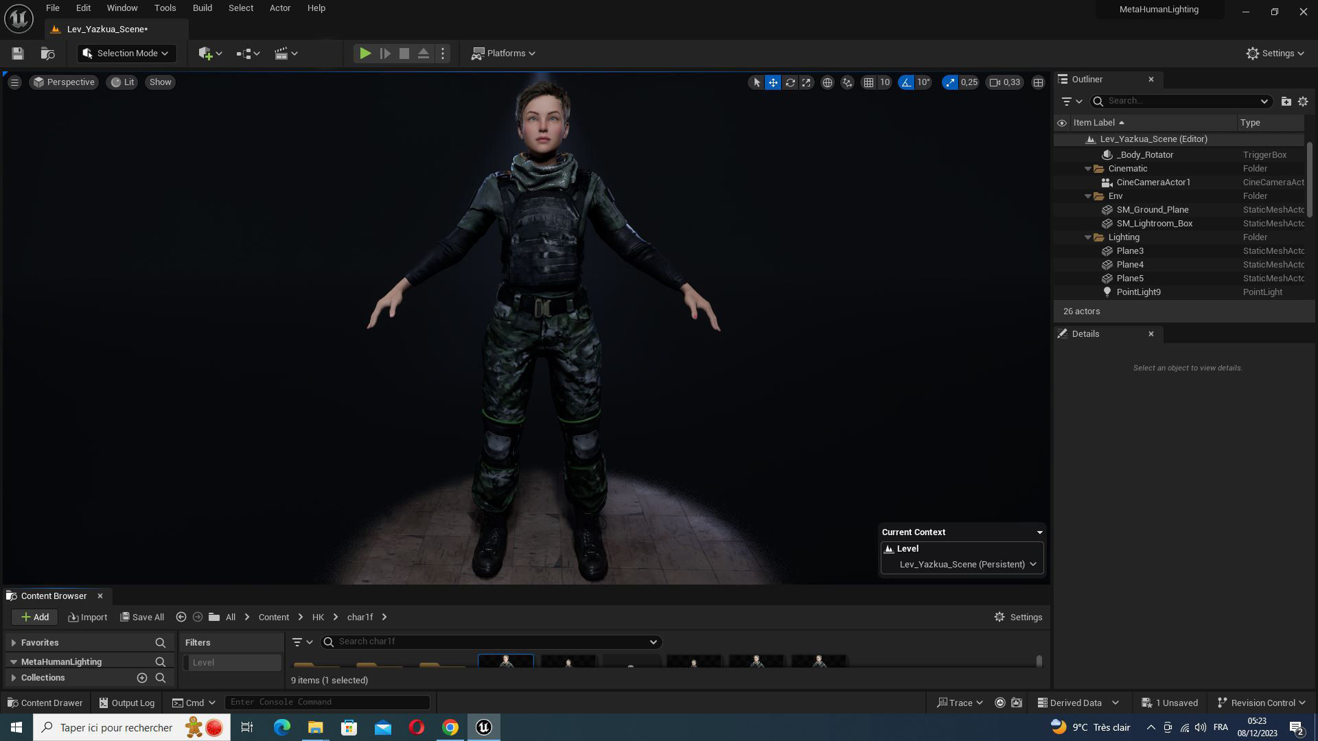 Amelia - Military Muse Command In Style Low-poly 3D model_40