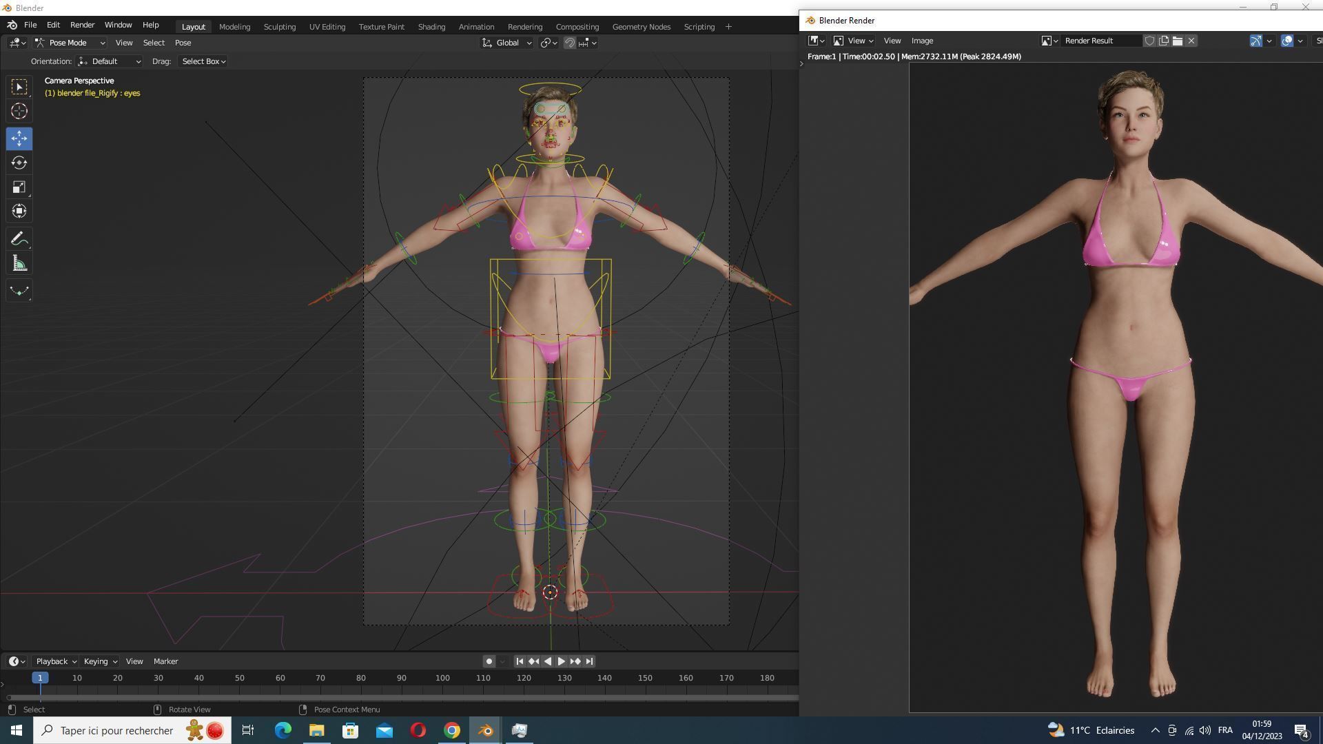 Amelia - Military Muse Command In Style Low-poly 3D model_30