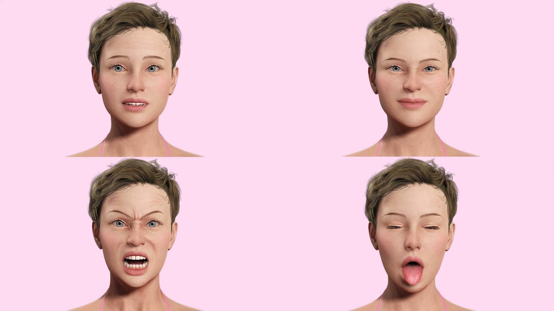 Amelia - Military Muse Command In Style Low-poly 3D model_20